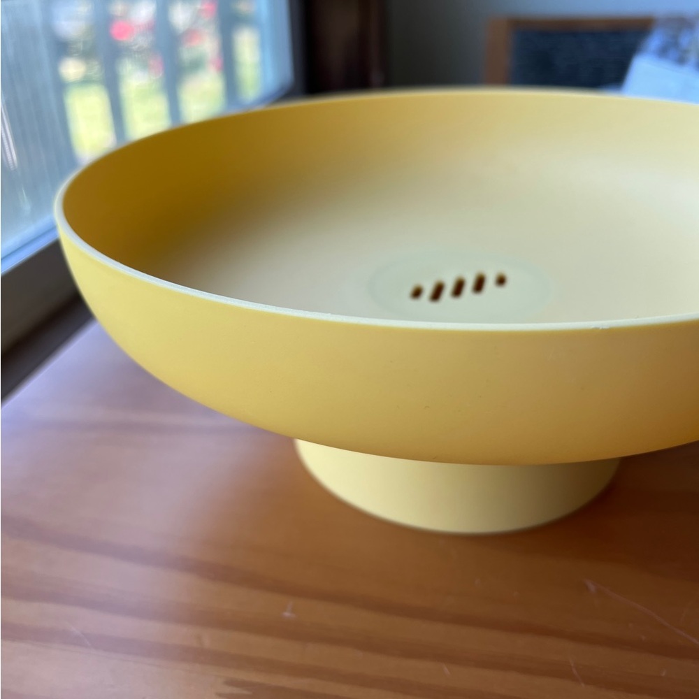 Yellow Bowl with Drainage